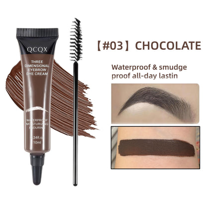 QCQX Three Dimensional Eyebrow Dye Cream, waterproof and sweatproof, suitable for all skin tones