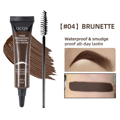 QCQX Three Dimensional Eyebrow Dye Cream, waterproof and sweatproof, suitable for all skin tones