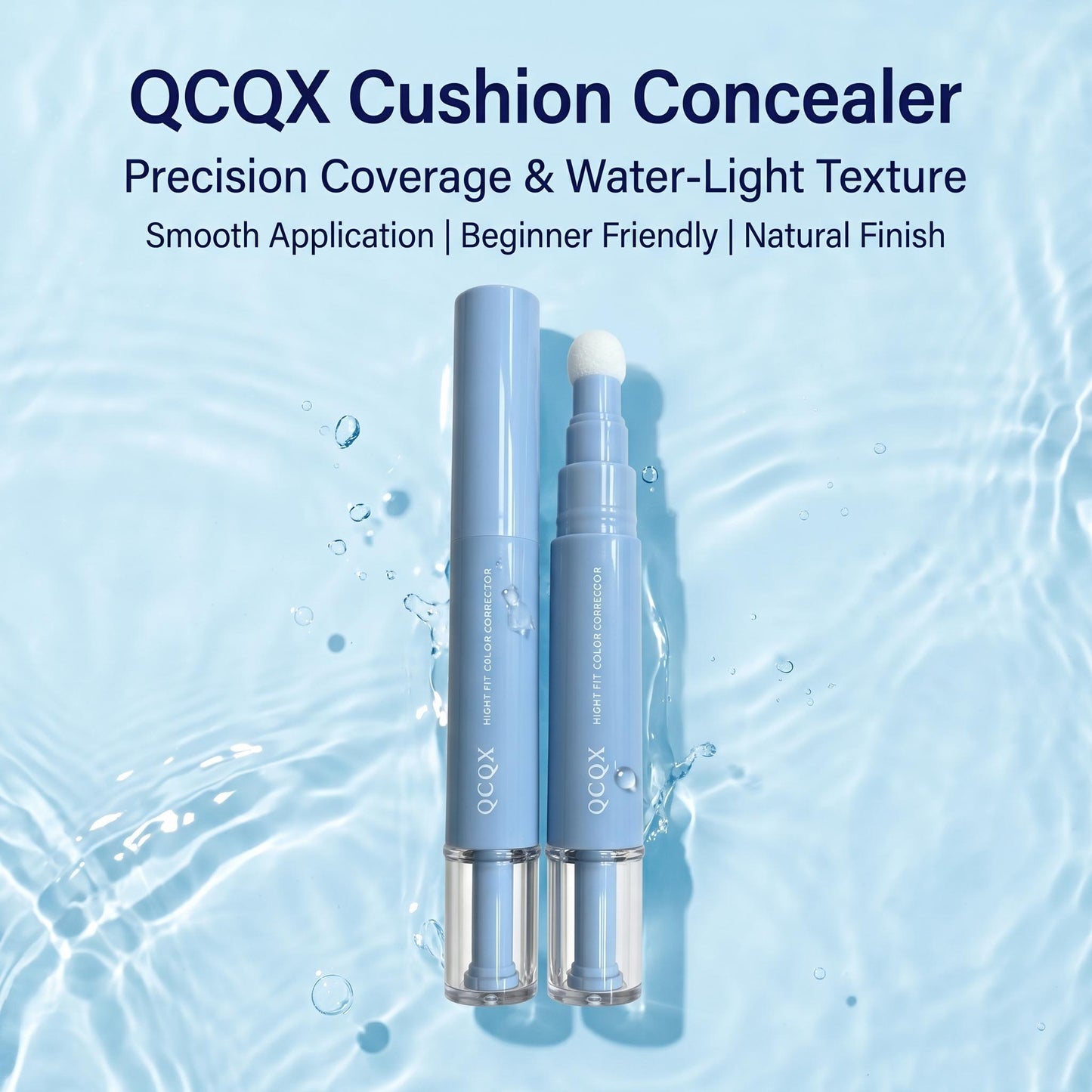 【QCQX】Dual-effect Concealer & Foundation Eye Concealer - 24-hour long-lasting,high-coverage matte finish.Korean pressed powder foundation for a flawless complexion. Covers acne marks, sculpts the nose, and nourishes the skin.