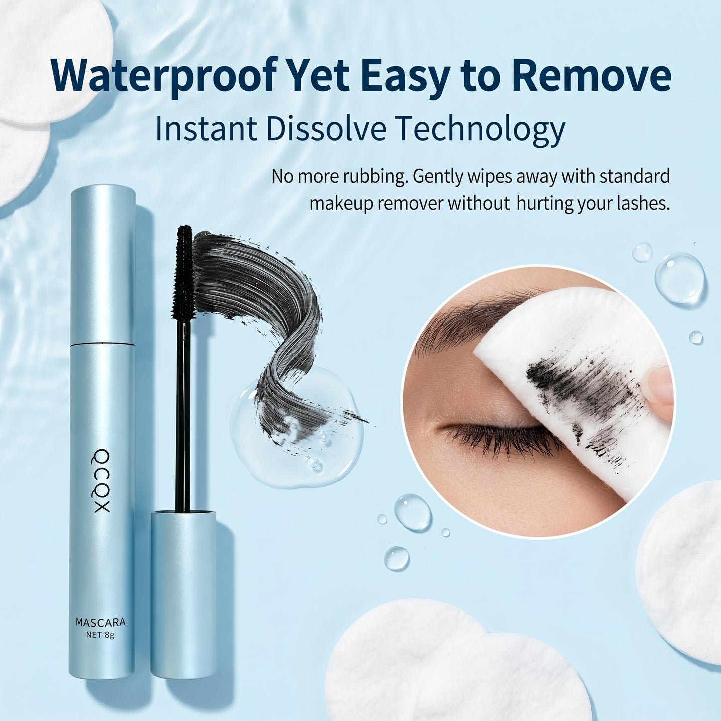 【QCQX】Professional eyelash extension mascara - Ultimate density, remarkable length, waterproof and long-lasting formula