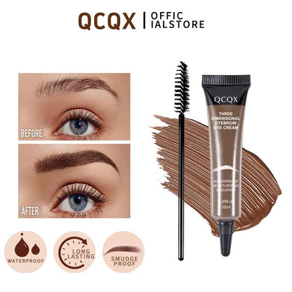 QCQX Three Dimensional Eyebrow Dye Cream, waterproof and sweatproof, suitable for all skin tones