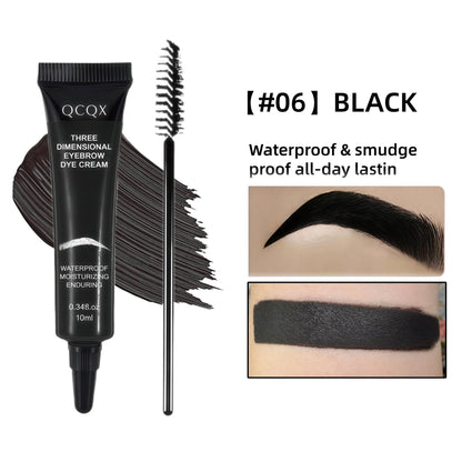 QCQX Three Dimensional Eyebrow Dye Cream, waterproof and sweatproof, suitable for all skin tones