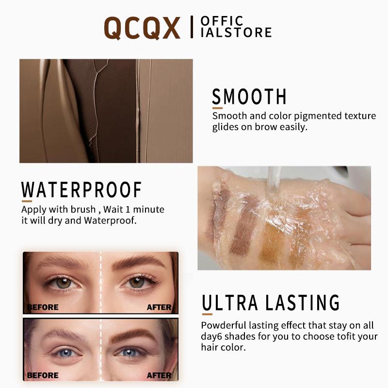 QCQX Three Dimensional Eyebrow Dye Cream, waterproof and sweatproof, suitable for all skin tones