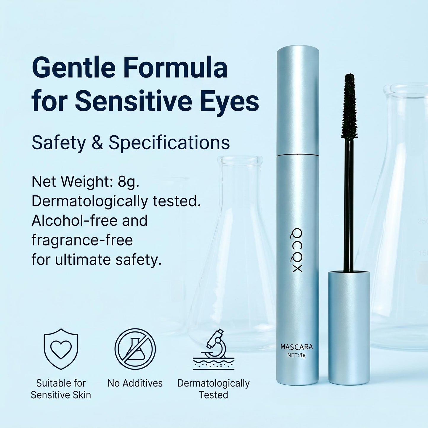 【QCQX】Professional eyelash extension mascara - Ultimate density, remarkable length, waterproof and long-lasting formula